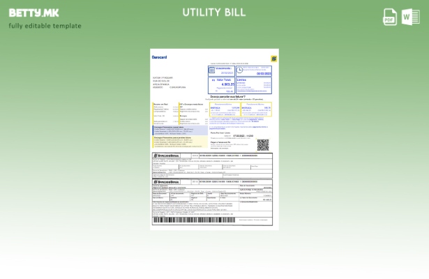 Модерен стил Brasil Banco Do Brasil шаблон за комунални сметки